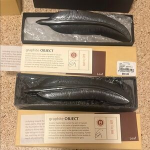 Angelio Balte -sculptor-Graphite Leaf Object